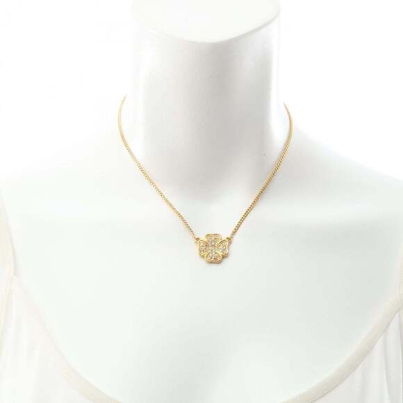CHANEL White Logo Necklace